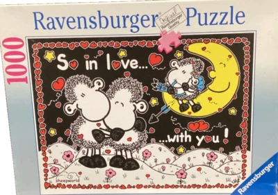Ravensburger 1000pc Sheepworld: So in Love with You 2006 jigsaw puzzle Damage - Image 1 of 3