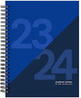 Rileys 2023-2024 Akademischer Tagebuchplaner 18 Monate wöchentlich & monatlich 15x20cm - blau