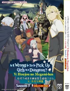 ANIME IS IT WRONG TO TRY TO PICK UP GIRL SEASON 5 VOL.1-15 END DVD ENGLISH DUB - Foto 1 di 5
