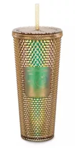 Disney World Gold Geometric Starbucks® Tumbler with Straw – Gold - NEW IN BOX!! - Picture 1 of 5