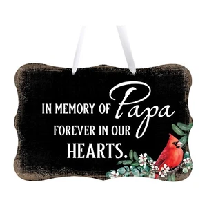 Memorial Hanging Gift Ribbon Sign for Loss of Loved One 8x12 - In Memory Of Papa - Picture 1 of 18