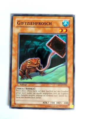 Yu-Gi-Oh! - Karte GIFTZIEHFROSCH /CRV-DE028/ 1. Auflage/ Common/ NM-Back EX - Bild 1 von 2