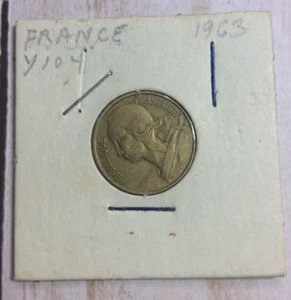 1963 France 10 Centimes Coin - Picture 1 of 2