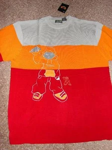 Neu mit Etikett DNH PHOENIX Urban orange rot grau New York Rundhalsausschnitt Acryl Pullover Herren L - Bild 1 von 1