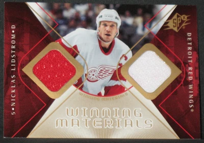 Nicklas Lidstrom 2007-08 Upper Deck SPx Winning Materials Dual Jersey Red Wings - Image 1 of 2