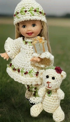 独一无二的凯利娃娃和艺术曲柄 TEDDY BEAR 冬季刺绣时尚++ — 第 1/4 张图片