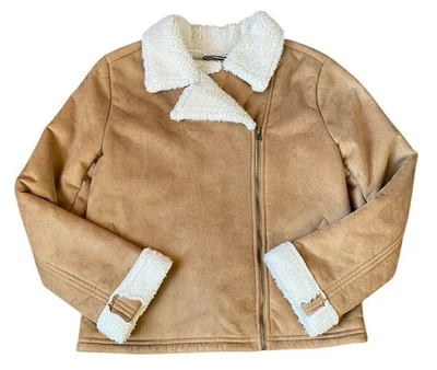 Old Navy Girl’s Tan Sherpa Jacket Size 14 XL - Image 1 of 4