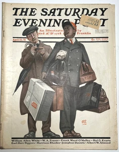 SATURDAY EVENING POST - April 1921 - Rare IBM and LEYENDECKER Kuppenheimer AD - Picture 1 of 9