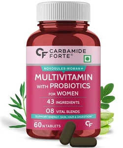 Comprimidos multivitamínicos con probióticos Carbamide Forte para mujer 60 comprimidos. - Imagen 1 de 5