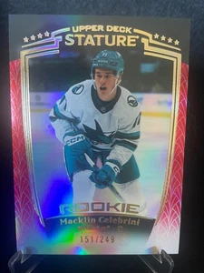 24-25 UPPER DECK STATURE ROOKIE RED - MACKLIN CELEBRINI RC /249 #31 SHARKS - Picture 1 of 1