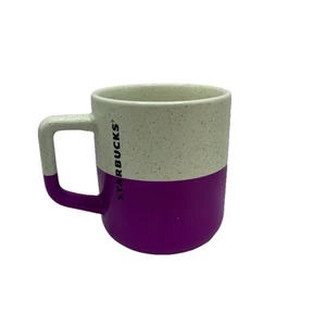 Starbucks Coffee Tea Mug: Purple White Cream 14 Oz. Hot Or Cold - Picture 1 of 8