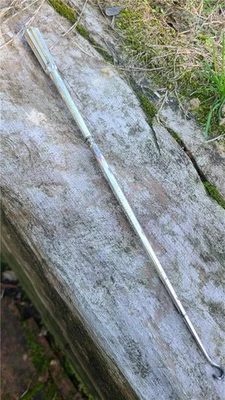 Antique Victorian English Silver Boot Button Hook with Foral Design - Image 1 of 3