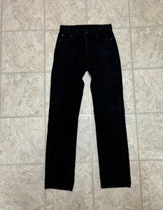 Vintage Levi’s 501 Jeans Men’s Fit 28x32 Black USA Button Fly Grunge 90s USA - Picture 1 of 6