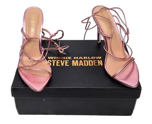 Tacones STEVE MADDEN Winnie Harlow Damas Badgirl Rosa Medio Tirantes EU 39 UK 6 (A) - Imagen 1 de 15