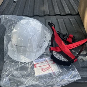Sombrero duro de ala completa blanco perno Milwaukee Tool 48-73-1121C con trinquete de 6 pt R&D Co - Imagen 1 de 6