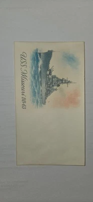 USS Missouri BB-63 Vintage Naval Cachet – 1957 - Mint OG  - Image 1 of 3