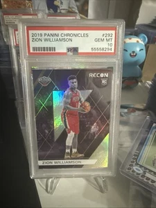 Camiseta deportiva roja Panini Chronicles Zion Williamson 2019 recon Rookie RC #292 PSA 10 - Imagen 1 de 6