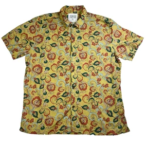 Mens Springfield X Roots Studio Button Up Shirt Floral Yellow Size 2XL Hawaiian - Picture 1 of 5