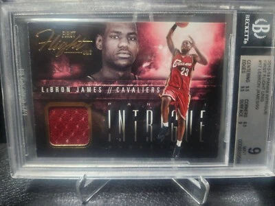 2013-14 Panini Intrigue First Flight Unis LEBRON JAMES /99 #17 BGS 9 Mint - Image 1 of 2