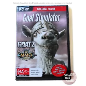 Goat Simulator PC *NUEVO *SELLADO *Edición Pesadilla *Goatz 3 Juego Sims DVD ROM MMO - Imagen 1 de 2