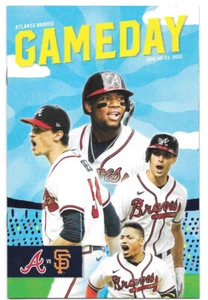 Acuna Fried Olson GAMEDAY PROGRAM Magazine Atlanta Braves June 20-23 Truist SGA - Picture 1 of 1