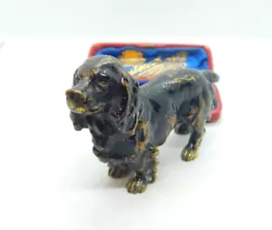 Victorian Cold Painted Bronze Cocker Spaniel Dog Sculpture Antique c1880 - Picture 1 of 6