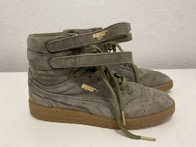 Women’s Sneakers Puma Contact Sky High II Size 10 High Top Green Suede Shoes - Image 1 of 4