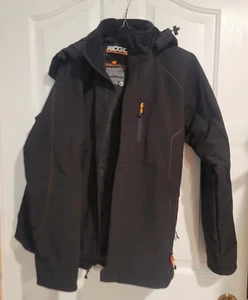 NWOT RIDGID Men's Small Black 18V Lithium-Ion Cordless Heated Jacket w/ Hood - Picture 1 of 11