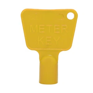 Triangular METER BOX KEY Triangle Gas Electric Water Cupboard Replacement YELlOW - Picture 1 of 10
