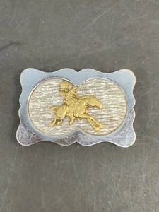 Hebilla de cinturón de vaquero a caballo color plata - Imagen 1 de 7