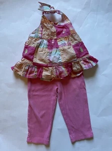 Gymboree Popsicle Party Dress Gingham Ice Cream Paired W/ Carters 12 Mo Pants - Picture 1 of 3
