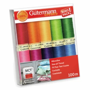 Gutermann - Thread Set: Sew-All 10 x 100m Assorted colours - Picture 1 of 6