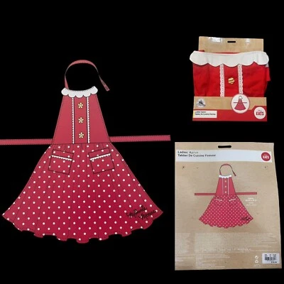 Delantal de cocina a lunares cereza Minnie Mouse de los parques de Disney adulto talla única NUEVO Foto 1 de 4