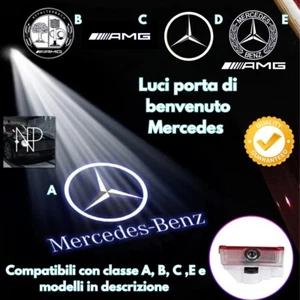 ✅MERCEDES AMG LOGO LIGHT DOOR LED DOOR LOGO PROJECTORS SET Class A C E G✅ - Picture 1 of 7