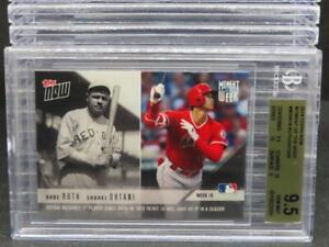 2018 Topps Now Babe Ruth Shohei Ohtani Moments Of Week Rookie RC #MOW-18 BGS 9.5