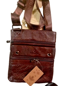 TASCHE HERREN CROSSBODY, ECHTLEDER BRAUN - Bild 1 von 2