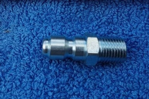 HIGH PRESSURE MINI 11.6MM QUICK RELEASE MALE COUPLING X 1/4" BSP MALE LANCE JET - Picture 1 of 10