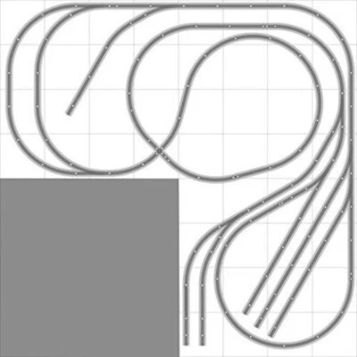 Bachmann E-Z Track Train Layout #025 Train Set HO Scale 8' X 8' L Wire Switches - Image 1 of 4