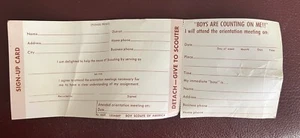1969 Boy Scouts Of America Sign Up Card  - Picture 1 of 5