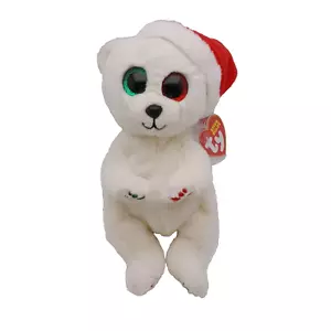 Peluche Ty Beanie Baby Bellies EMERY Navidad Oso Polar Peluche 6 Pulgadas - Imagen 1 de 9