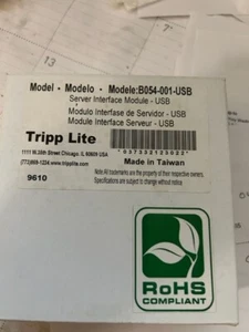 Interfaz de servidor módulo conmutador KVM Netdirector USB Tripp Lite B054-001-USB - Imagen 1 de 2