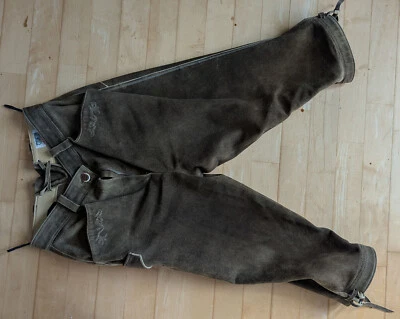 Lederhose Country Line, Größe 38, braun, knielang - Bild 1 von 2