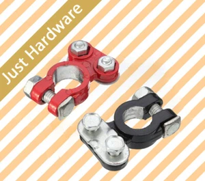 2 Pc pcs Universal Car Battery Terminal Clamp 6V 12V Clips Connector negative - Picture 1 of 11