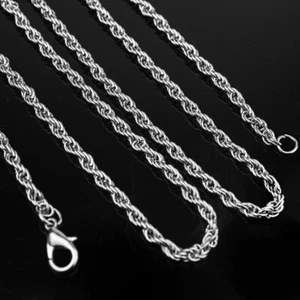 Hombres Acero Inoxidable 3mm Pulsera Giro Moda Cadena Eslabones Grueso Regalo - Imagen 1 de 5