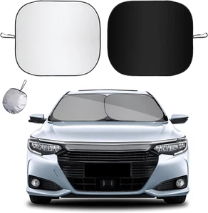 2 PCS Windshield Sun Shade Reflective Fabric, 31''×28" Foldable Auto Front Windo - Picture 1 of 6
