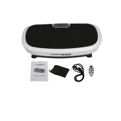 OPEN BOX Confidence Vibration Plate Trainer 3D Dual Motor Exercise Machine White - Image 1 of 4
