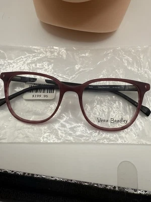 Óculos Vera Bradley Frames Mattie Vines floral roxo verde 51-18-140 novo com etiquetas - Imagem 1 de 4