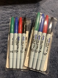 8ct Set Of 2 Expo Vis-a-Vis Wet Erase Markers 4 Pack Colors Marker Fine Point H3 - Picture 1 of 6
