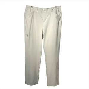 Eddie Bauer Womens Hiking Pants Nylon Stretch Roll Tab Convertible cream size 10 - Picture 1 of 5