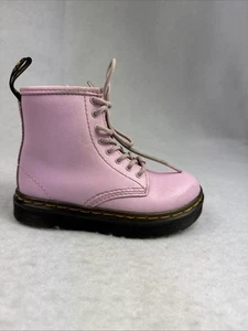 Dr. Martens Toddler 1460 Pink Leather Lace Up Boots | Td US 9C - Picture 1 of 7